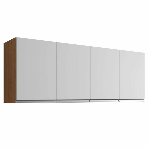 Armário Aéreo Para Cozinha 150 Cm 4 Portas Adriana Amêndoa/br