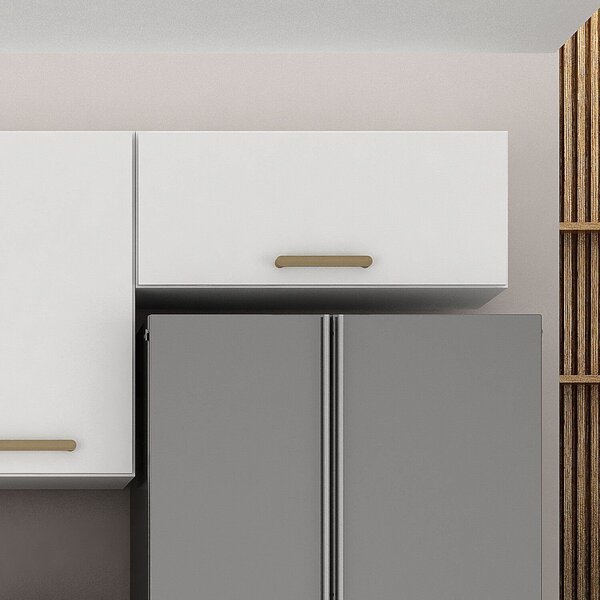 Armário Aéreo Para Cozinha 1 Porta Geladeira São Luis Branco