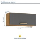 Armário Aéreo Para Cozinha 1 Porta Geladeira São Luis Cinamom