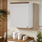 Armário Aéreo Para Cozinha 1 Porta Provençal Iluminata  Branc