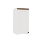 Armário Aéreo Para Cozinha 1 Porta Provençal Iluminata  Branco