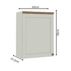 Armário Aéreo Para Cozinha 1 Porta Provençal Iluminata  Verde