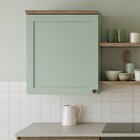 Armário Aéreo Para Cozinha 1 Porta Provençal Iluminata  Verde