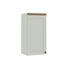 Armário Aéreo Para Cozinha 1 Porta Provençal Iluminata  Verde