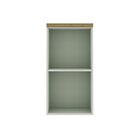 Armário Aéreo Para Cozinha 1 Porta Provençal Iluminata  Verde