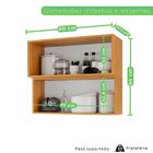 Armário Aéreo Para Cozinha 2 Portas 100% Mdf Paloma Cinamomo