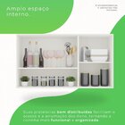 Armário Aéreo Para Cozinha 2 Portas 1 Nicho Paris Branco