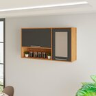 Armário Aéreo Para Cozinha 2 Portas 1 Nicho Paris Cinamomo/gr
