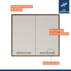 Armário Aéreo Para Cozinha 2 Portas 80cm Áustria Chocolate/of