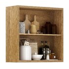 Armário Aéreo Para Cozinha 2 Portas 80cm Torino   Cinamomo/gr