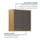 Armário Aéreo Para Cozinha 2 Portas 80cm Torino   Cinamomo/gr