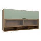 Armário Aéreo Para Cozinha 2 Portas Basculantes Paris Nogal M