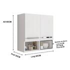 Armario Aereo Para Cozinha 2 Portas Branco Argélia Casa Mobil