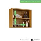 Armário Aéreo Para Cozinha 2 Portas Isabela Cinamomo/off White