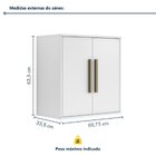 Armário Aéreo Para Cozinha 2 Portas Lorena Branco