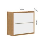 Armário Aéreo Para Cozinha 2 Portas Mdp Opala Carvalho/branco