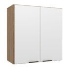 Armário Aéreo Para Cozinha 2 Portas Paris Nogal Manchester/ B