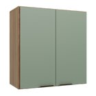 Armário Aéreo Para Cozinha 2 Portas Paris Nogal Manchester/ V