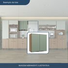 Armário Aéreo Para Cozinha 2 Portas Paris Nogal Manchester/ V