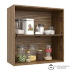 Armário Aéreo Para Cozinha 2 Portas Paris Nogal Manchester/ V