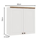 Armário Aéreo Para Cozinha 2 Portas Provençais Iluminata  Bra