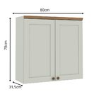 Armário Aéreo Para Cozinha 2 Portas Provençais Iluminata  Ver