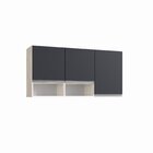 Armário Aéreo Para Cozinha 3 Portas 2 Nichos Athena Irm Móvei