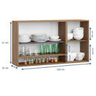 Armário Aéreo Para Cozinha 3 Portas Com Nicho Be Mobiliario