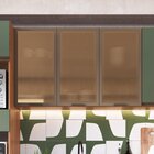 Armário Aéreo Para Cozinha 3 Portas Com Vidro Greta Freijó/ol