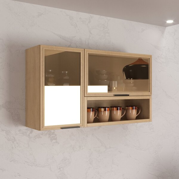 Armário Aéreo Para Cozinha 3 Portas Larissa Móveis Sul Carval