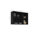 Armario Aereo Para Cozinha 3 Portas Preto Catar Brienza Movel