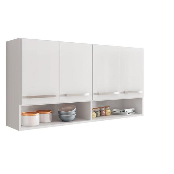 Armario Aereo Para Cozinha 4 Portas Branco Bulgária Casa Mobi