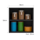 Armário Aéreo Para Cozinha 58m 1 Porta Etna Grafite