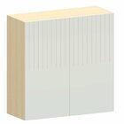 Armário Aéreo Para Cozinha 80 Cm 2 Portas Aurora Cinza Crista