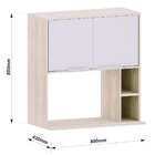 Armário Aéreo Para Cozinha 80 Cm 2 Portas Com Nicho Atenas Ci