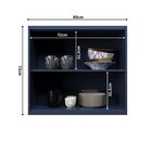 Armário Aéreo Para Cozinha 80cm 2 Portas Sevilha Azul