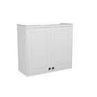 Armário Aéreo Para Cozinha 80cm 2 Portas Sevilha Branco