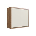 Armário Aéreo Para Cozinha 80cm 2 Portas Viena  Louro Freijó/