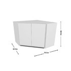 Armário Aéreo Para Cozinha Canto Athena  Móveis Branco