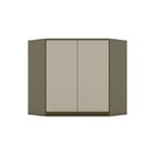 Armário Aéreo Para Cozinha Canto Oblíquo Évelin  Duna/cristal