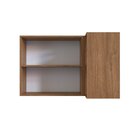 Armário Aéreo Para Cozinha Canto Reto Athena Freijó/cinza