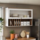 Armário Aéreo Para Cozinha Com Porta De Vidro Provençal Ilumi