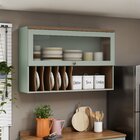 Armário Aéreo Para Cozinha Com Porta De Vidro Provençal Ilumi