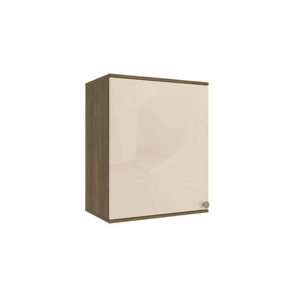 Armário Aéreo Para Cozinha De 60cm 1 Porta Nogueira/macadamia