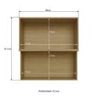 Armário Aéreo Para Cozinha Marrom 2 Portas Basculante Mdf