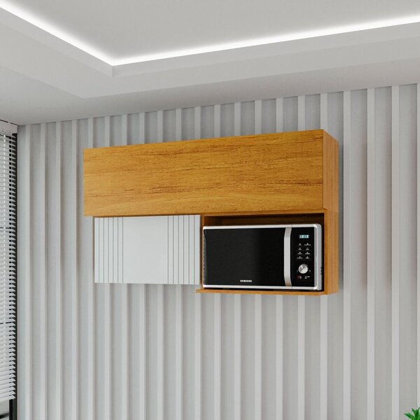 Armário Aéreo Para Cozinha Porta Microondas 100% Mdf Paloma C
