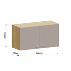 Armário Aéreo Para Geladeira 80cm 2 Portas Elegance Luciane M