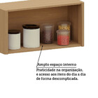 Armário Aéreo Para Geladeira 80cm 2 Portas Lúmia Luciane Móve