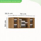 Armário Aéreo Para Geladeira Pérola Cinamomo