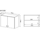 Armario Aereo Para Lavanderia 02 Portas Multiuso Am3104 Tecno